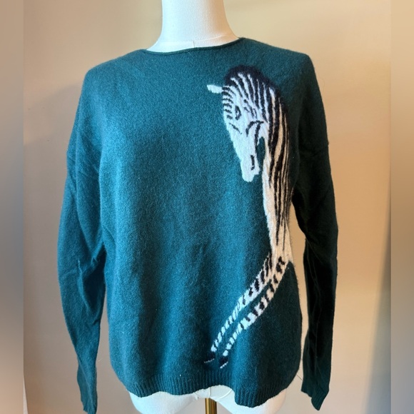 Maeve Sweaters - Maeve Cashmere Zebra Sweater